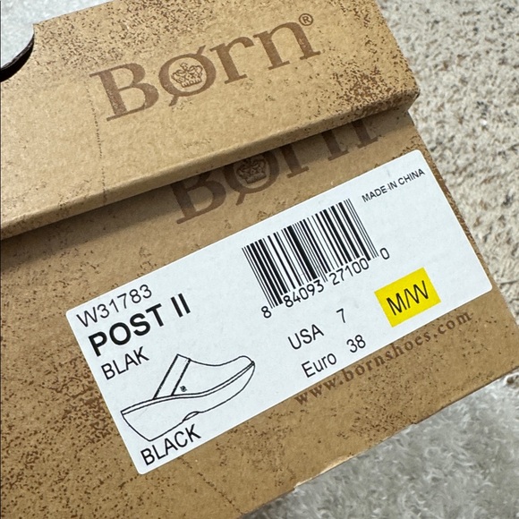 Born post II black clog shoes women’s 7 - Picture 6 of 7